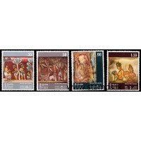 1973, SG 599-602, Rock & Temple Paintings set of four MNH