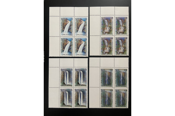 1989, SG 1071-74 Waterfalls of Sri Lanka set of four in blocks MNH