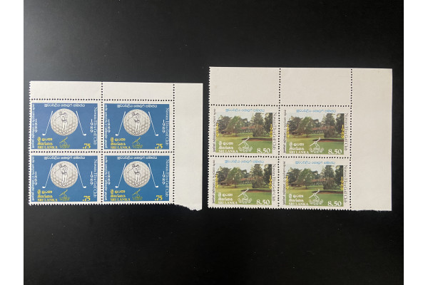1989, SG 1097-98 Nuwara Eliya Golf Club Pair Block of Four MNH