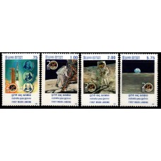 1989, SG 1087-90 First Manned Landing on Moon set of four MNH