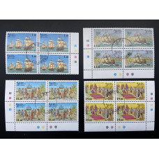 1992, SG 1219-22 Discovery of America by Christopher Columbus set Block of four FU