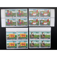 1992, SG 1181-84 Tea Industry set Block of four FU