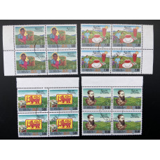 1992, SG 1181-84 Tea Industry set Block of four FU
