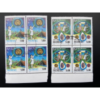 1993, SG 1234-35 Sri Lanka Girl Guides Association pair Block of Four FU