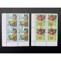 1989, SG 1077-78 Bank of Ceylon pair Block of Four FU