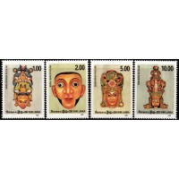 1992, SG 1202-05 Kolam Dance Masks set of four MNH