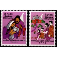 1992, SG 1216-17 Christmas pair MNH