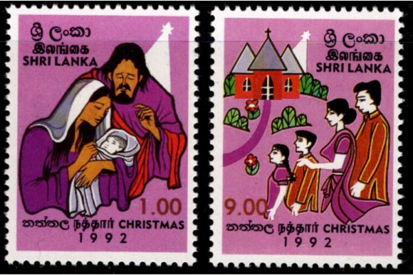 1992, SG 1216-17 Christmas pair MNH