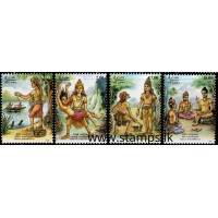 1995, SG 1295-8, Vesak 95, Dasa Paramitha (Ten Virtues) set of four MNH