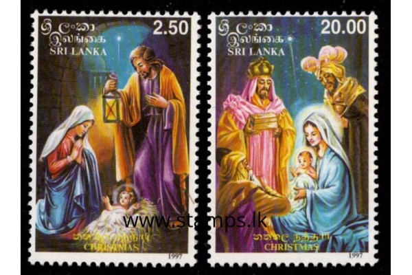 1997, SG 1377-78, Christmas 97 pair MNH