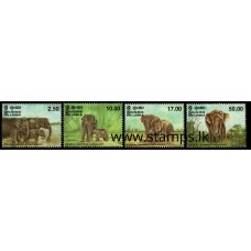 1998, SG 1401-04, Elephants of Sri Lanka set of four MNH