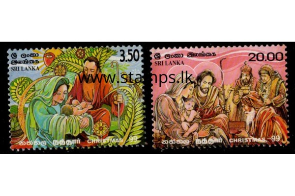 1999, SG 1455-56, Christmas 99 pair MNH