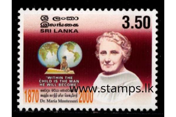 2000, SG 1500, 130th Birth Anniversary of Dr Maria Montessori MNH