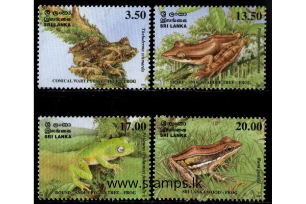 2001, SG 1562-65, Fourth World Congress of Herpetology, Frogs set of four MNH
