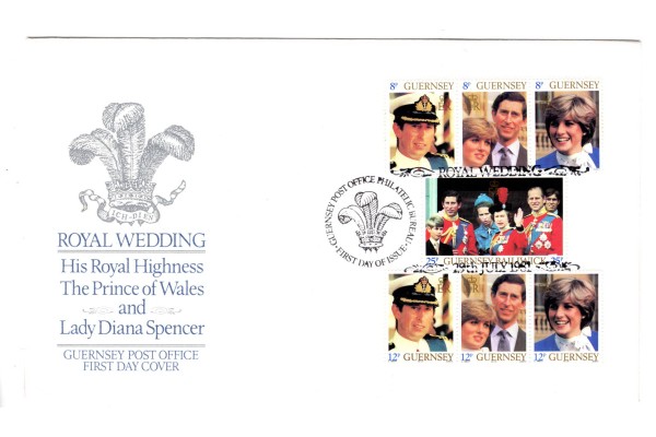 Royal Family, Royal Wedding 1981 Prince Charles & Lady Diana, Guernsey First Day Cover