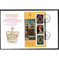 Royal Family, 25th Anniversary of the Coronation Queen Elizabeth II, Penrhyn Island First Day Cover