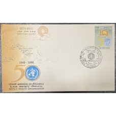 1998, SG 1389, 50th Anniversary of WHO World Health Organization - First Day Cover with Bulletin