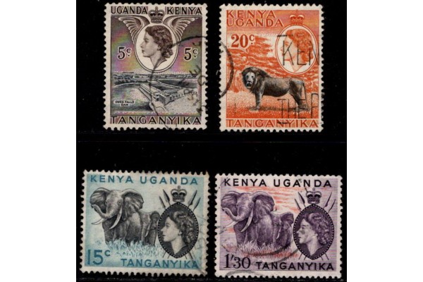 Kenya, Uganda, Tanganyika (KUT) 4 differnt used lot B