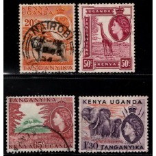 Kenya, Uganda, Tanganyika (KUT) 4 differnt used lot D