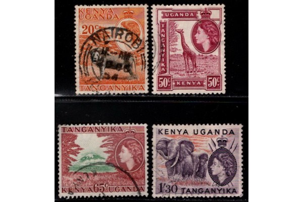 Kenya, Uganda, Tanganyika (KUT) 4 differnt used lot D