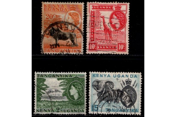 Kenya, Uganda, Tanganyika (KUT) 4 differnt used lot E