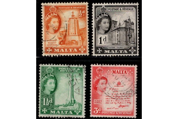 Malta QEII 4 different used