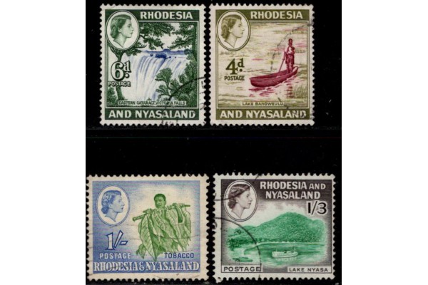 Rhodesia & Nyasaland 4 different used