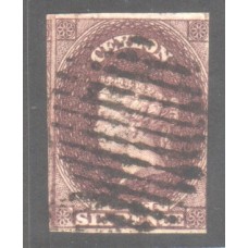1859, SG6a QV, 6d Brown used