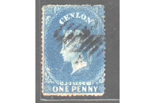 1861-64, QV, SG19, 1d Light Blue used
