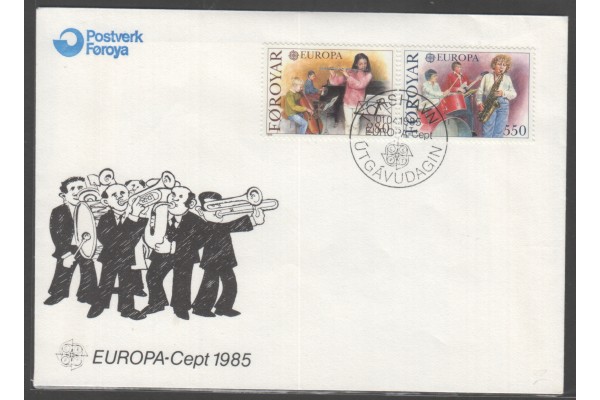 Faroe Islands, 1985, Europa Music Year First Day Cover