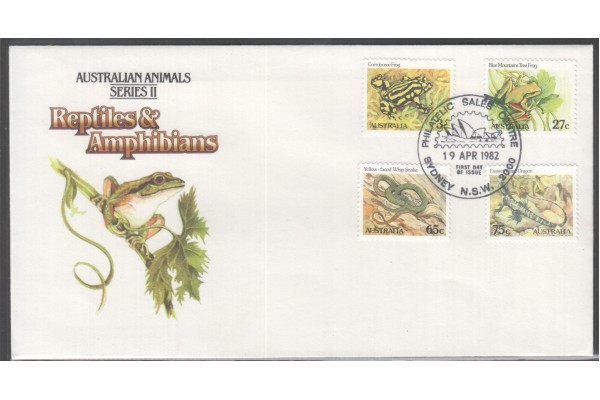 Australia, 1982, Reptiles & Amphibians (1981 Wildlife Series)  First Day Cover