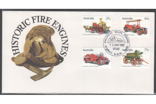 Australia, 1983 Historic Fire Engines First Day Cover