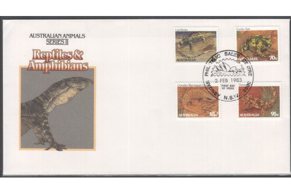 Australia, 1983 Reptiles & Amphibians (1981 Wildlife Series) First Day Cover