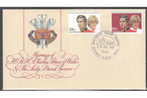 Australia, 1981 Charles Diana Wedding First Day Cover