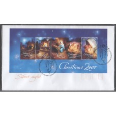 Australia, 2000 Christmas Souvenier Sheet on First Day Cover