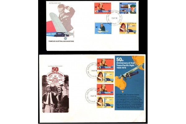 Australia, 1978 Trans-Pacific flight Anniversary First Day Covers